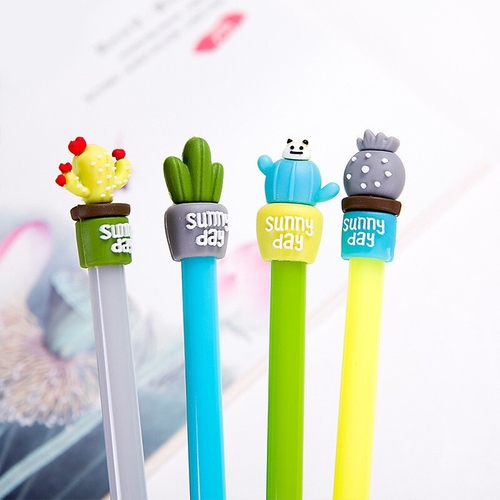 1PC Cute Cactus Pen Marker Rubber Neutral