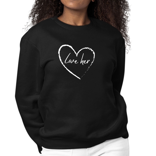 Womens Graphic Sweatshirt Say it Soul Love Her