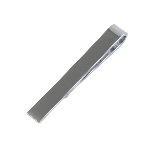 Plain Metal Tie Clip - Silver