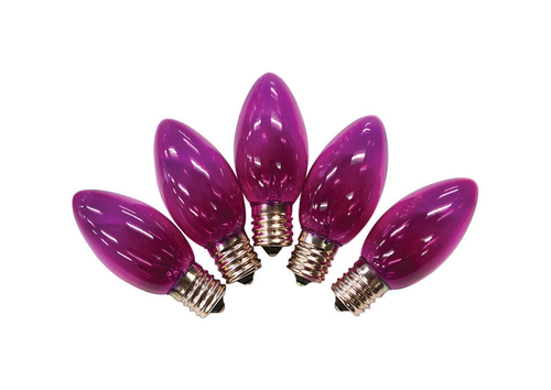 Holiday Bright Lights 9760877 C9 Christmas Light Bulbs, Purple,