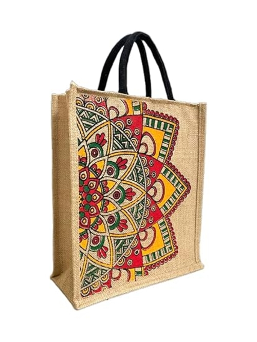 Eco Friendly Jute fabric Unique printed Bag