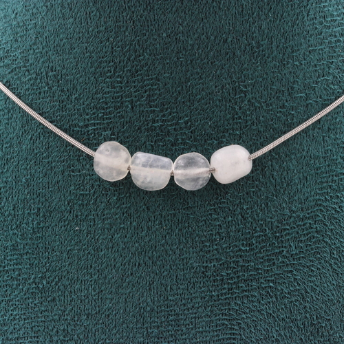 Moonstone from India 4 beads necklace