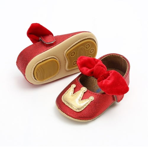 2019 Fashion Baby Girl shoes flock Bow knot Hard