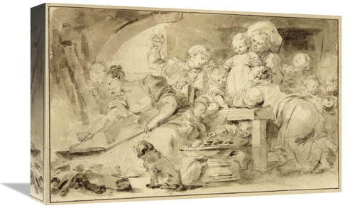 Global Gallery GCS-454807-1218-142 12 x 18 in. Making Fritters - Les B