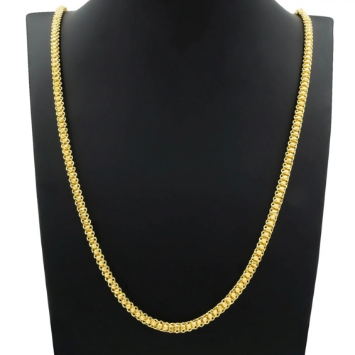 Gold pleated chain for Men & Women