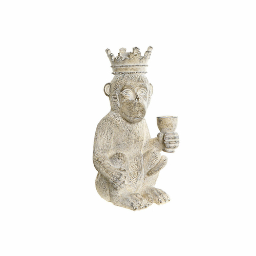 Decorative Figure DKD Home Decor 16 x 15 x 30 cm White Resin Monkey