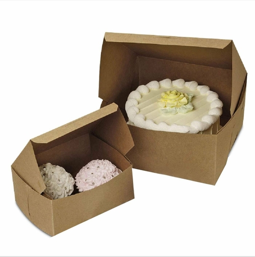 250 pack Natural Kraft Cake & Pie Boxes 6 x 4.5 x 2.75 Paperboard