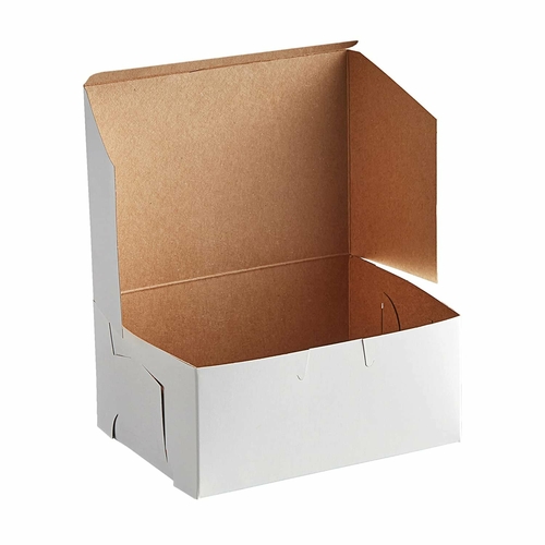 250 pack Standard White Cake Boxes 5.5 x 4 x 3 Paperboard Bakery Boxes