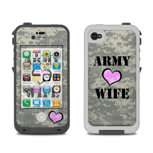 DecalGirl LCI4-ARMYWIFE Lifeproof iPhone 4 Case Skin - Army Wife