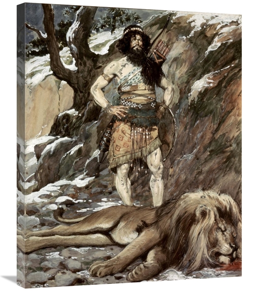 Global Gallery GCS-280225-30-142 30 in. Benaiah, Who Slew the Lion