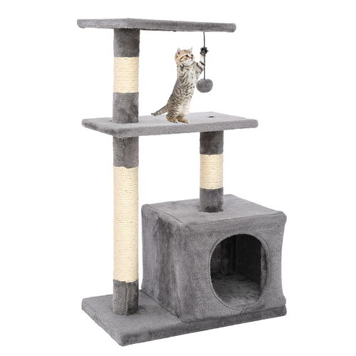 32" Cat Tree Stand House with Scratching Posts