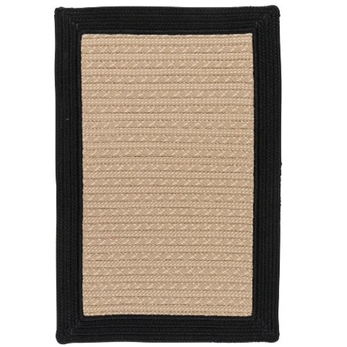 Colonial Mills Rug BY13R072X108S 6 x 9 ft. Bayswater Braided Rug  Blac