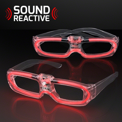 Blinkee 856700 Sound Activated Glasses, Red