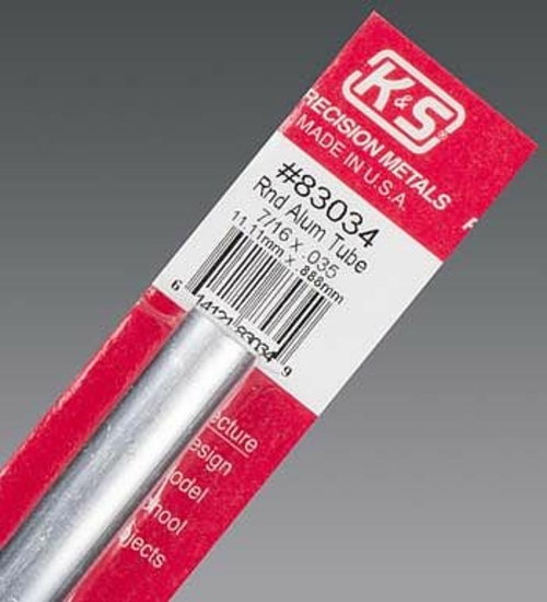 K+S Engineering K & S83034 0.43 x 12 x 0.035 in. Square Aluminum Tube