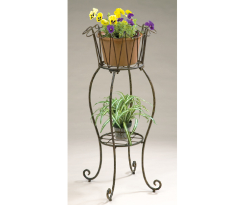 Deer Park D68 PL216X 16 In. Metal Tall Round Wave Planter