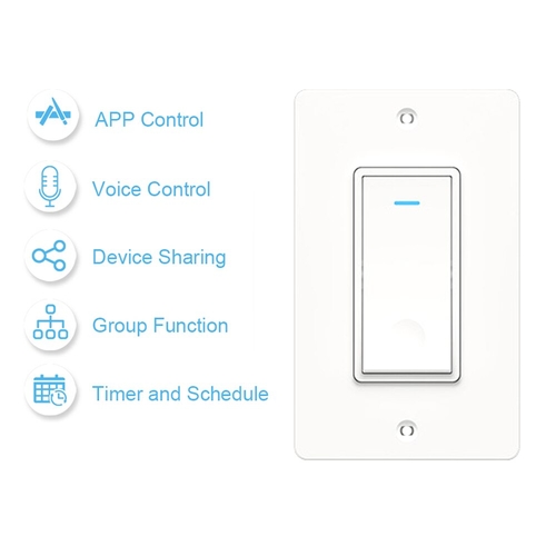 Wireless Light Switch Wi fi in Wall Smart Switch