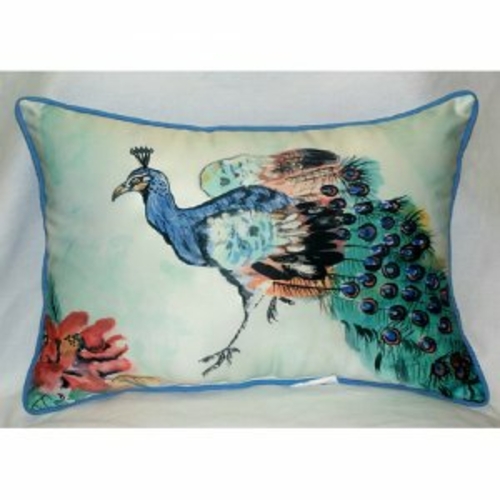 Betsy Drake ZP924 Betsys Peacock Throw Pillow- 20 x 24 in.