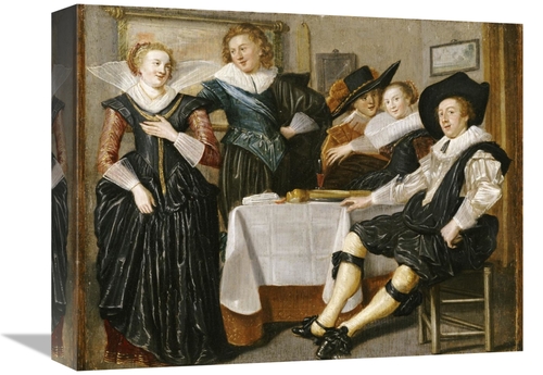 Global Gallery GCS-266477-16-142 16 in. A Merry Company in an Interior