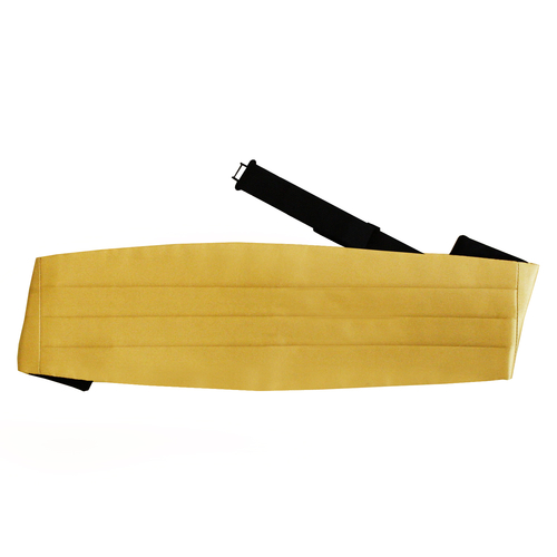 Plain Satin Cummerbund - Gold