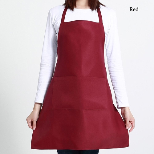 1PCS Catering Plain Apron With Pockets Butcher