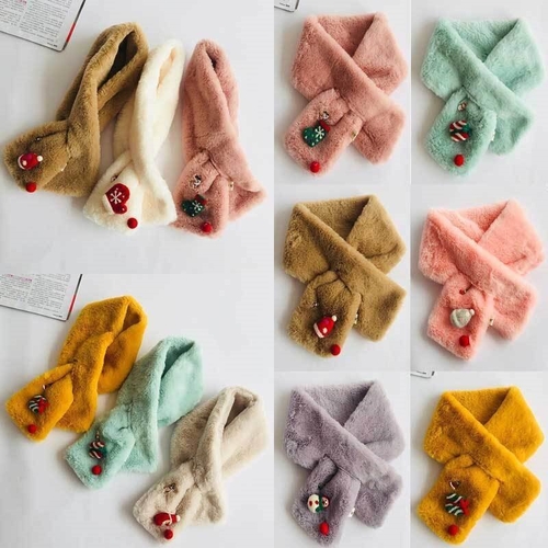 Winter Warm Kids Boy Girl Ring Neck Scarves Unisex