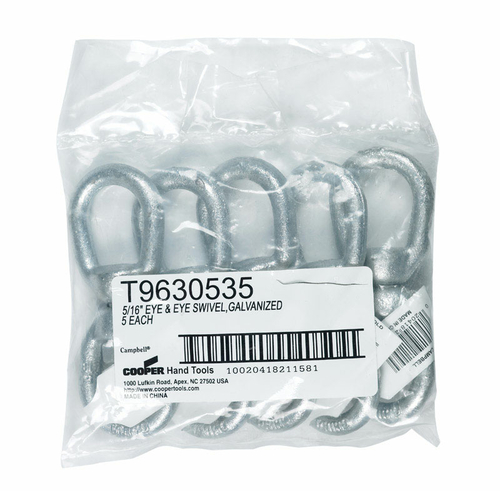 Apex Tool Group T9630535 0.31 in. Swivel Eye x eye  Galvanized- pack o