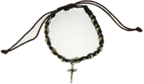 Solid Rock Jewelry 145012 Bracelet Dark Brown Cotton Adjustable Friend