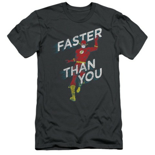 Trevco Dc-Faster Than You - Short Sleeve Adult 30-1 Tee - Charcoal- Ex