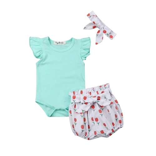 Newborn Baby Girls Summer Tops  Bodysuit