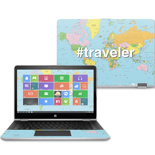 MightySkins HPPX360143-Traveler Skin Decal Wrap for 14 in. HP Pavilion