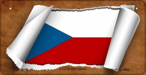 Smart Blonde BP-9159 3 x 6 in. Czech Republic Flag Scroll Novelty Meta