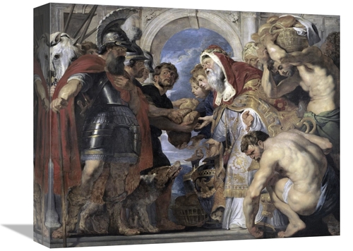 Global Gallery GCS-282781-16-142 16 in. Abraham & Melchizedek Art Prin