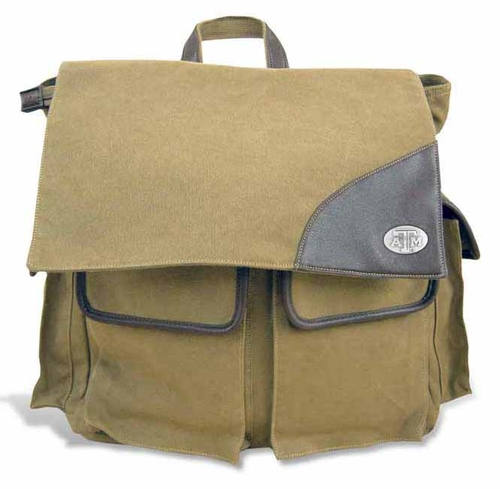 ZeppelinProducts TAM-BBX1-KHK Texas A&M Travel Bag Waxed Canvas, 1