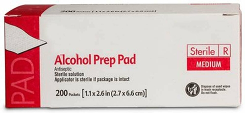 Alcohol Prep Pads. Case of 4000 Pads 2 x 2 inch for Skin Preparation