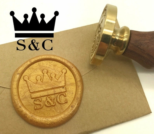 Crown Initials Wax Seal Stamp Personalized Monogram Custom wedding