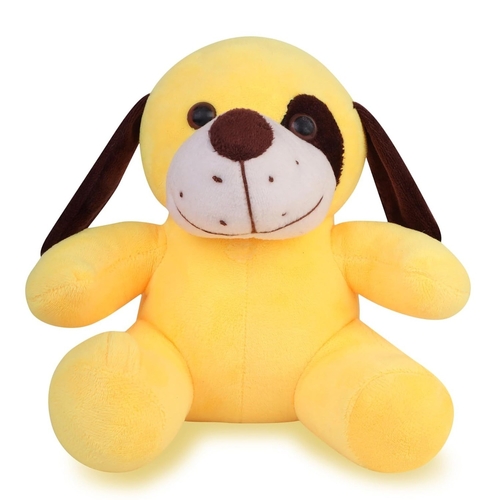 Cute Yellow Dog Soft Toys Material (External Cloth Material Velvet)