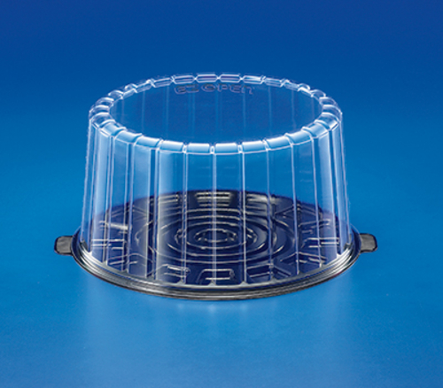 Inline 1009BK 9 in. Double Layer Cake Container Set Pete, Clear To