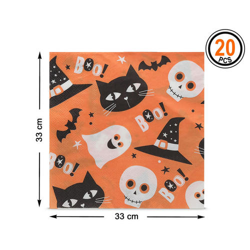 Napkins BOO! 20 Units Halloween 33 x 33 cm (20 Units)