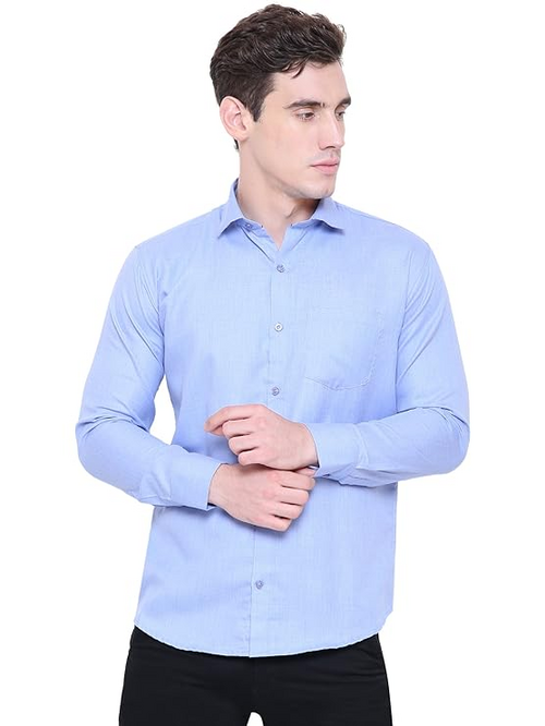 Men's Casual Party Wear sky blue Shirt (Size-M)(Color-LIGHT BLUE)