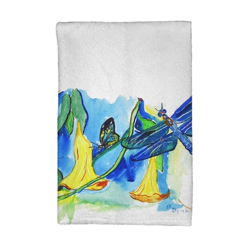 Betsy Drake KT813 16 x 25 in. Yellow Bells & Dragonfly Kitchen Towel