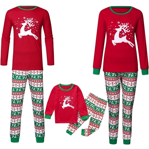 Family Matching Clothes Women Mom Santa Claus Tops