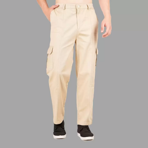 Stylish Men’s Cargo Pants (Size-38) (Color-BEIGE)