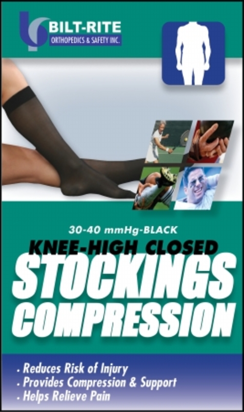 Bilt-Rite Mastex Health 10-74100-2X 30-40 mm. Hg Knee-High Stockings- 