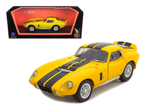 1965 Shelby Cobra Daytona Coupe Yellow with Black Stripes 1/18 Diecast