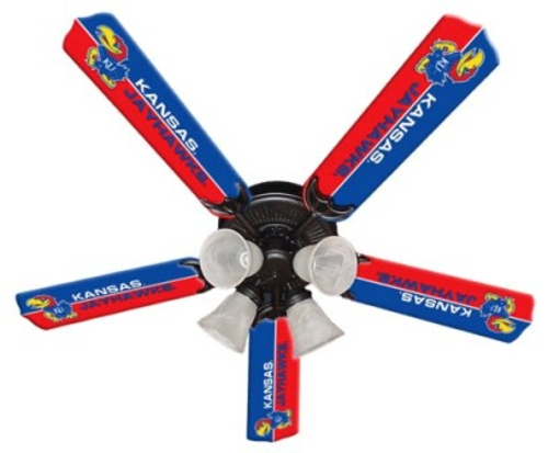 Ceiling Fan Designers 7995-KAN New NCAA KANSAS JAYHAWKS 52 in. Ceiling