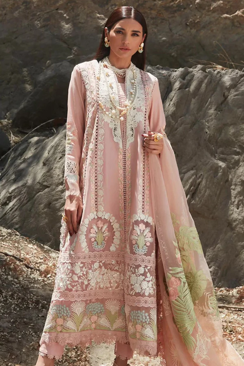 Pure Cotton Peach Pakistani Salwar Kameez With Digital Printed Dupatta