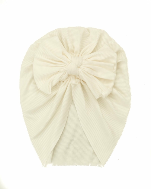 Ribbed Turban Hat ~ Egg Shell