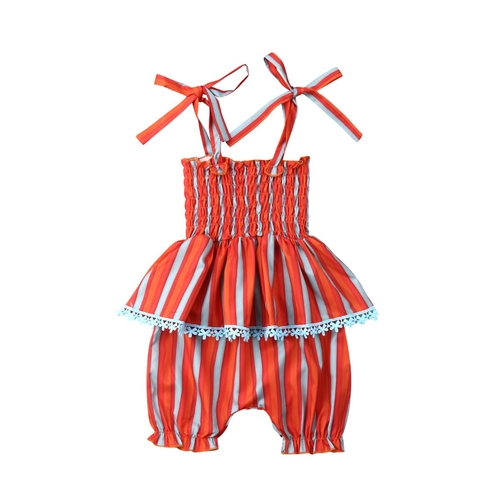 2019 Toddler Baby Girl Clothes Striped Strap Tops