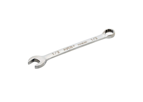Aven 21187-0102 Stainless Steel Combination Wrench - 0.5 Inch