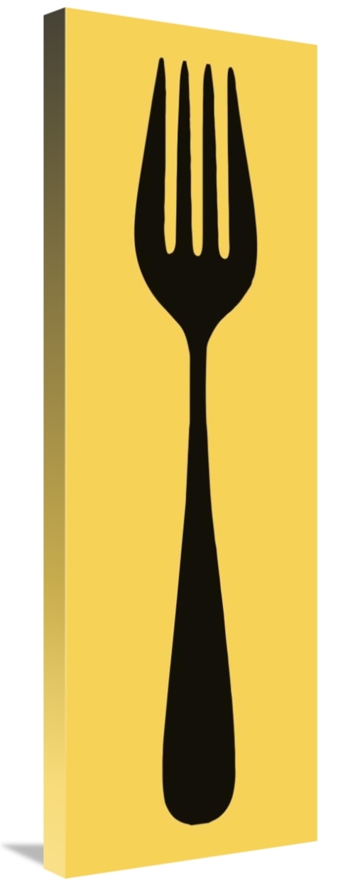 Global Gallery GCS-467109-1236-142 12 x 36 in. Mealtime - Black on Yel